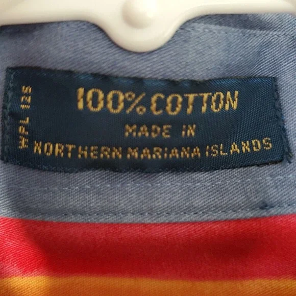 Vintage 90s Chaps Ralph Lauren (Mens Large) Striped Button Front Collared Shirt‎ - Picture 3 of 4